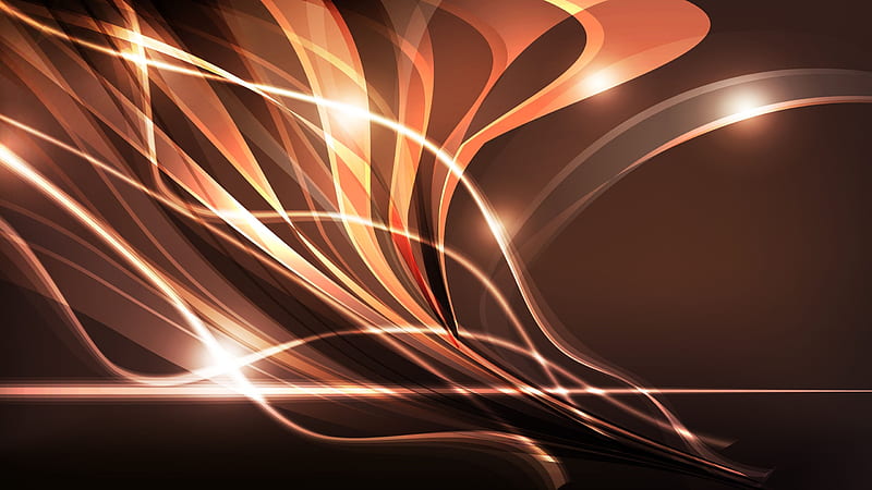 首頁 HD Wallpaper Lights Brown Wavy Lines Glare Aesthetic Brown Aesthetic
